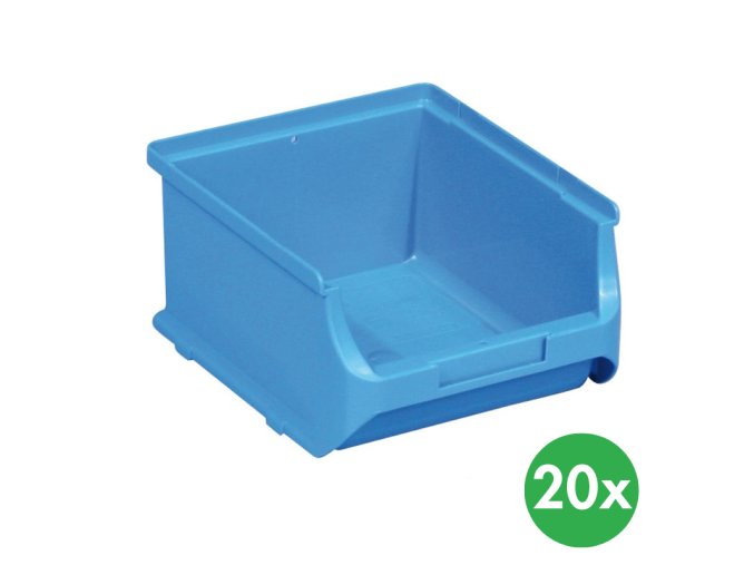 Plastové boxy PLUS 2B, 137 x 160 x 82 mm, modré, 20 ks