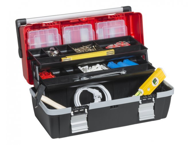 kufr na naradi s vysuvnymi policemi mcplus alu c 22 16092