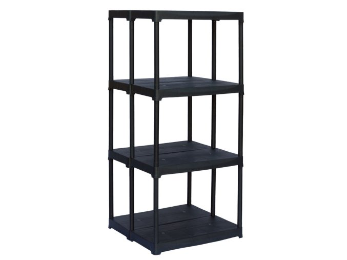 plastovy oboustranny regal tempo 1330 x 600 x 585 mm 4 police 9544