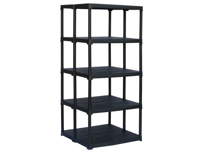 plastovy oboustranny regal tempo 1760 x 800 x 775 mm 5 polic 9546