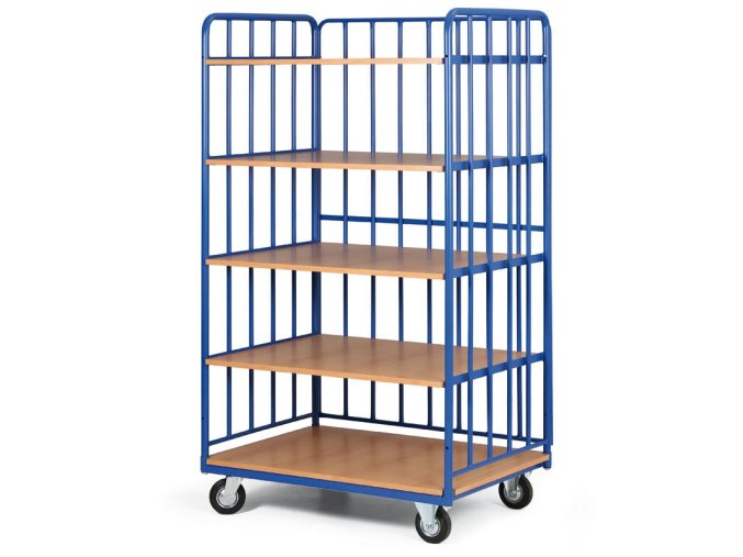 policovy vozik 5 polic 3 bocnice s vyplni nosnost 200 kg 1205