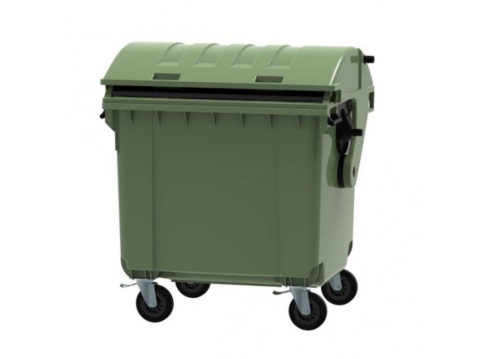 Plastový kontejner na třídění odpadu CLE 1100, zelený
