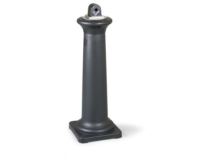 Stojanový venkovní popelník  "sloup", 380 x 360 x 1030 mm, černý