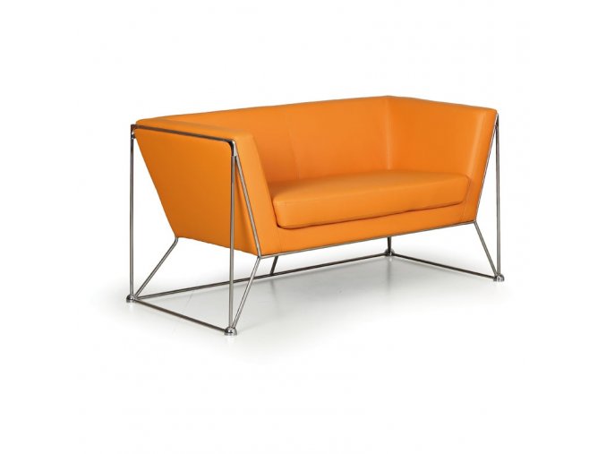 kozena sedaci souprava net dvoumistna oranzova 12658