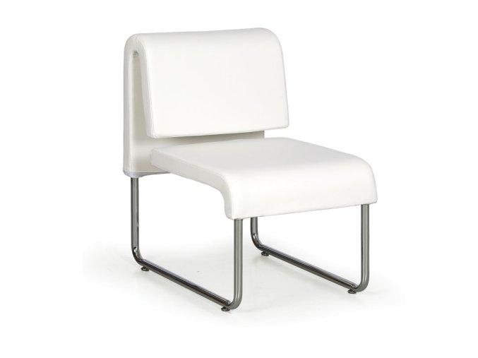 Kožené křeslo do čekáren, Sofa PUBLIC, bílá