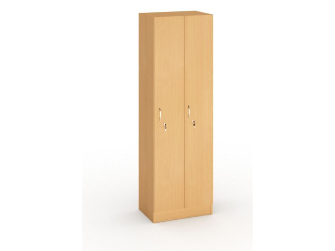 drevena satni skrinka s5 2 oddily 1900 x 600 x 420 mm cylindricky zamek buk 16858