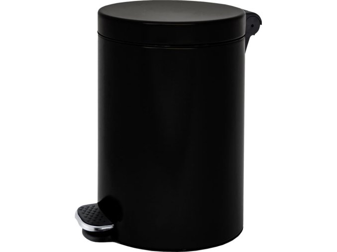 naslapny odpadkovy kos 30 l plynule zavirani lakovany cerny 13007