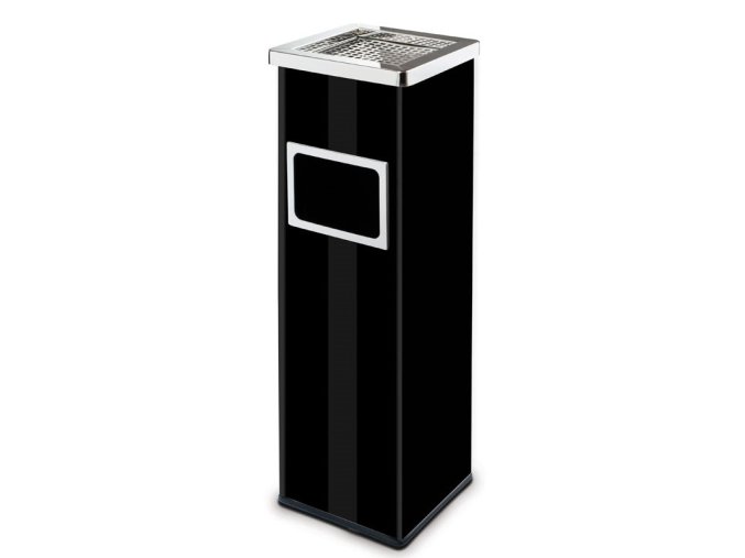 odpadkovy kos s popelnikem a vnitrni nadobou 22 l lakovany cerny 12994