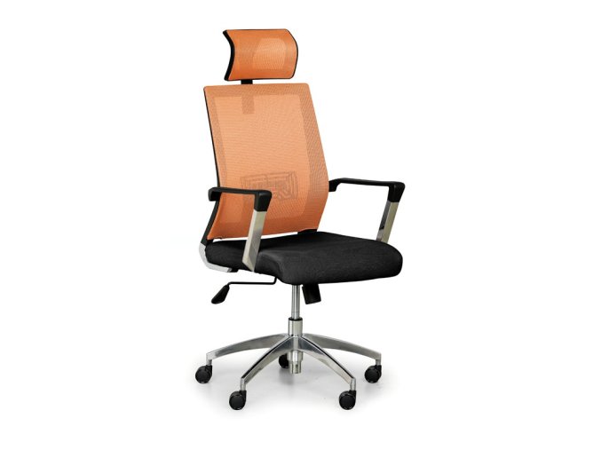 Kancelářské křeslo ELITE NET, oranžová/černá