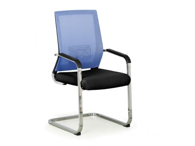 Konferenční židle ELITE NET, modrá/černá