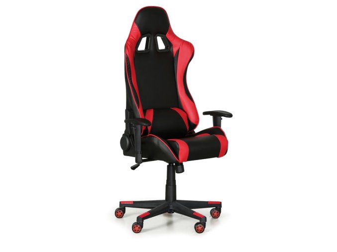 kozene herni kreslo racing cervena 13138