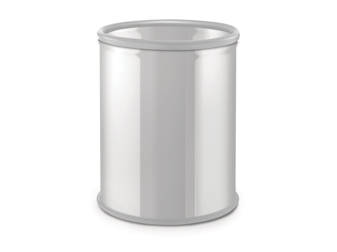 Kancelářský odpadkový koš 7 L, lakovaný bílý