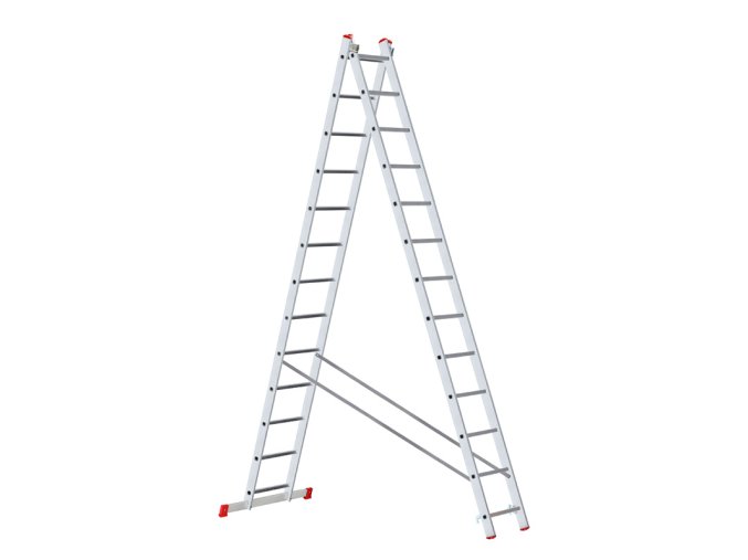 hlinikovy dvoudilny vysuvny zebrik venbos hobby 2x13 pricek 6 18 m 14487