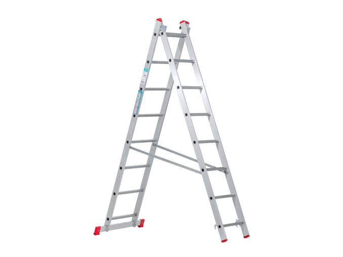 Hliníkový dvoudílný výsuvný žebřík VENBOS HOBBY, 2x8 příček, 3,38 m