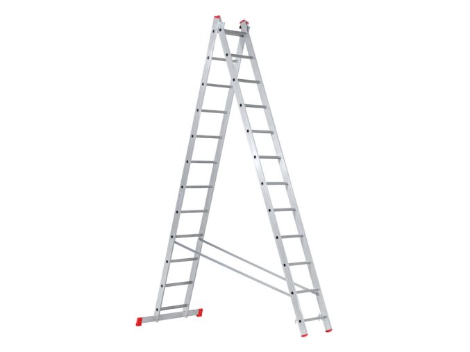 Hliníkový dvoudílný výsuvný žebřík VENBOS HOBBY, 2x12 příček, 5,62 m