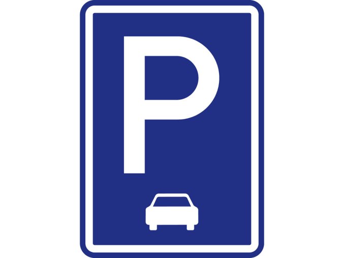 Dopravní značka – Parkoviště podélné stání