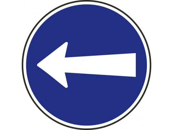 Dopravní značka – Přikázaný směr jízdy zde vlevo
