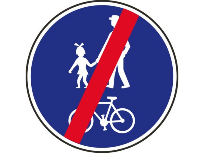 Dopravní značka – Konec stezky pro chodce a cyklisty