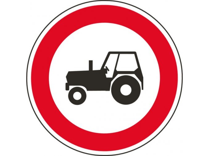 Dopravní značka – Zákaz vjezdu traktorů