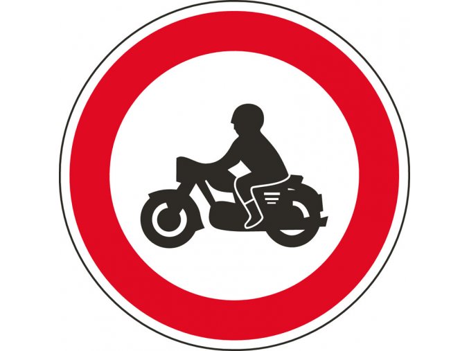 Dopravní značka – Zákaz vjezdu motocyklů