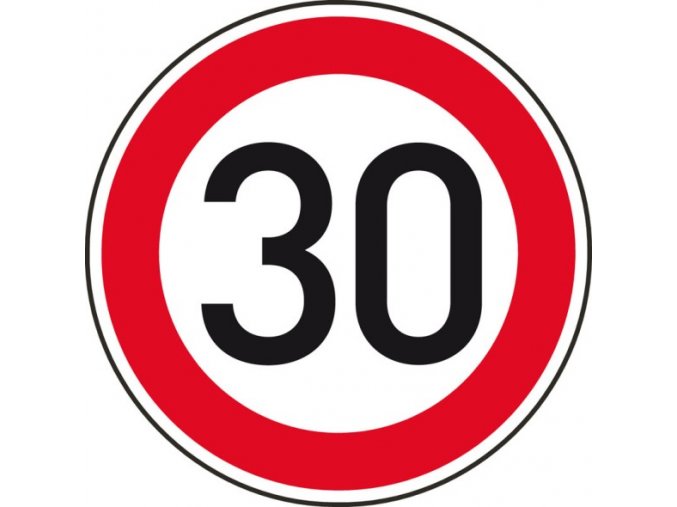 Dopravní značka – Nejvyšší dovolená rychlost 30