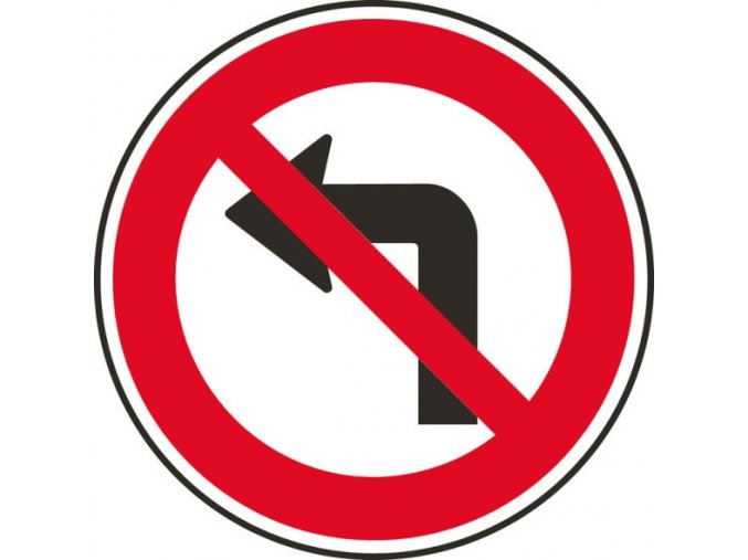 Dopravní značka – Zákaz odbočování vlevo