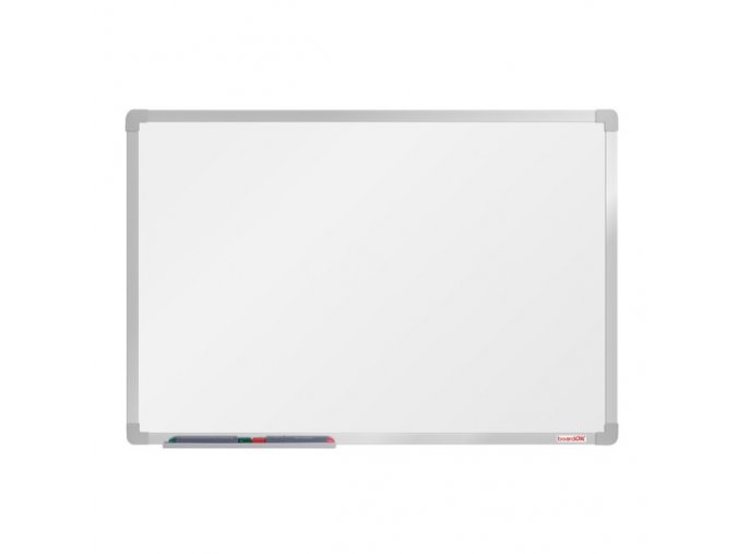 Bílá magnetická popisovací tabule boardOK, 600 x 900 mm, eloxovaný rám