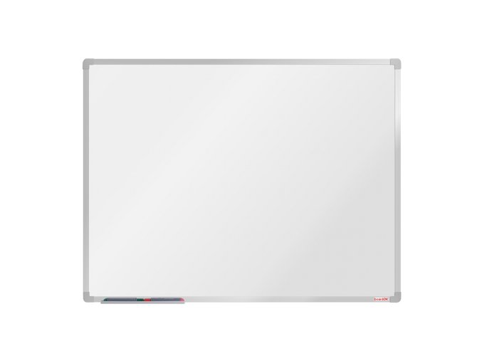 Bílá magnetická popisovací tabule boardOK, 1200 x 900 mm, eloxovaný rám