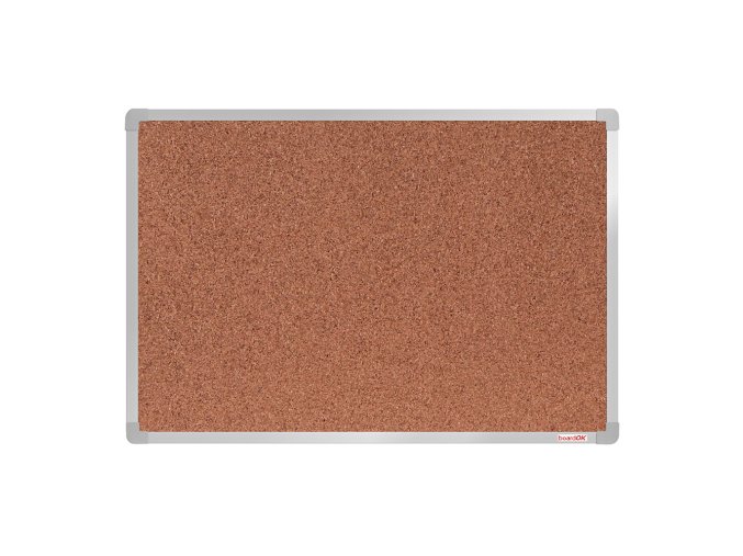 Korková nástěnka boardOK v hliníkovém rámu, 600 x 900 mm, eloxovaný rám