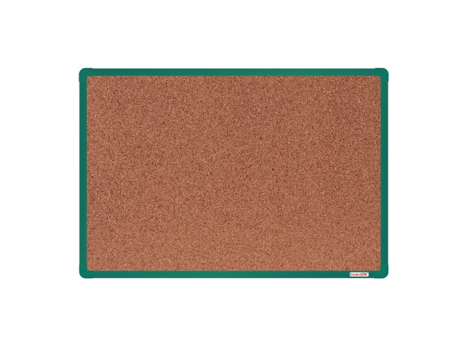 Korková nástěnka boardOK v hliníkovém rámu, 600 x 900 mm, zelený rám