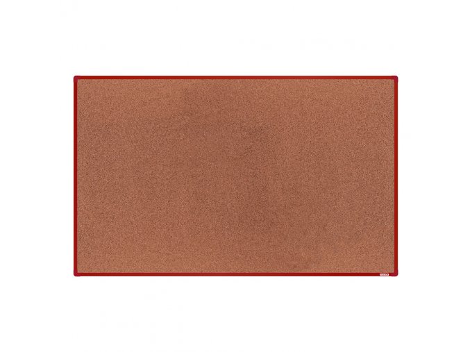 Korková nástěnka boardOK v hliníkovém rámu, 2000 x 1200 mm, červený rám