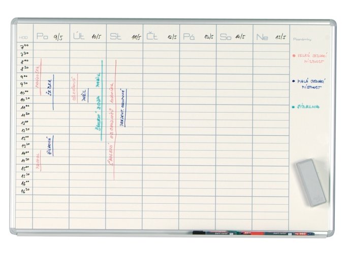 tydenni planovaci tabule ekotab 1000 x 700 mm lakovana 14909