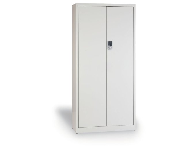 spisova skrin s kodovym zamkem 1850 x 900 x 400 mm seda 15246