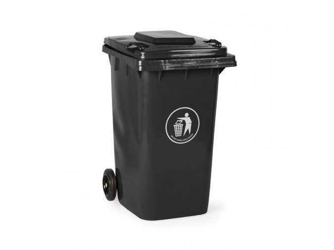 plastova popelnice na trideny odpad 240 litru tmave seda 16343