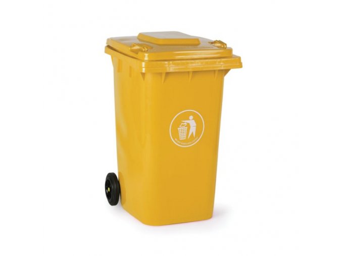 Plastová popelnice na tříděný odpad 240 litrů, žlutá