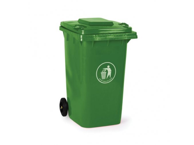 Plastová popelnice na tříděný odpad 240 litrů, zelená