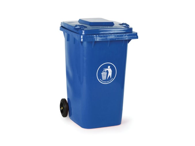 plastova popelnice na trideny odpad 240 litru modra 16342