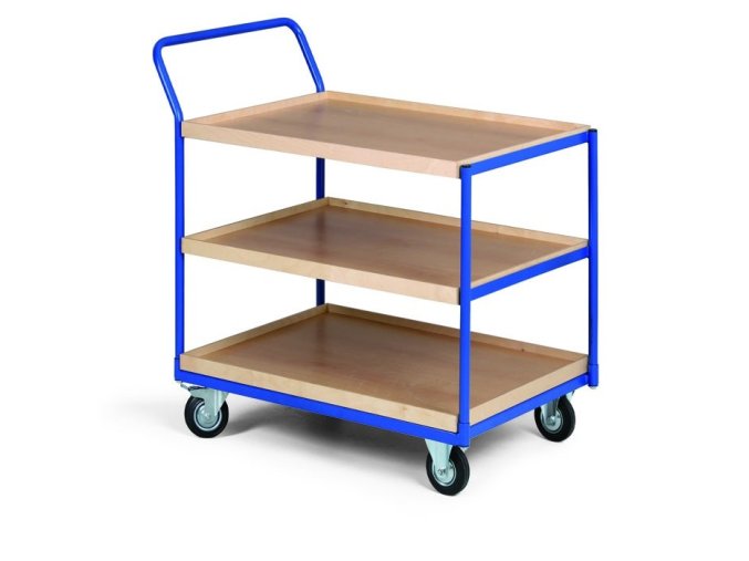 policovy vozik 3 police s hranou nosnost 200 kg 37935