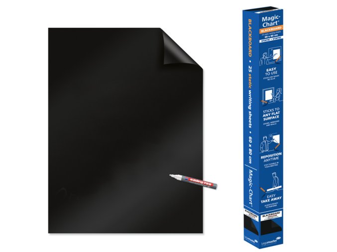 popisovaci folie legamaster magic chart 25 listu a1 cerna 15697
