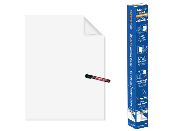 popisovaci folie papir legamaster magic chart 25 listu a1 bila 15691
