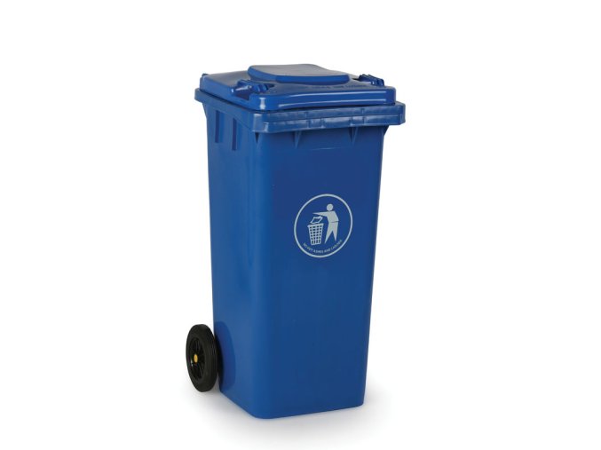 plastova popelnice na trideny odpad 120 litru modra 16347