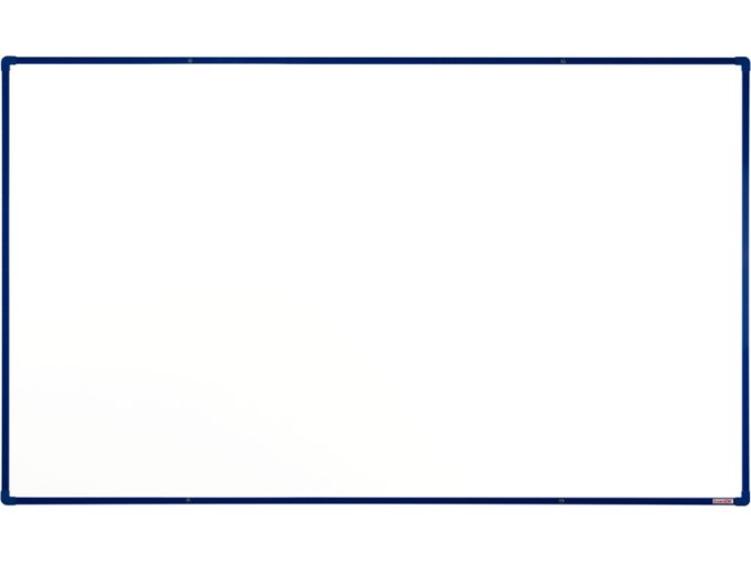 bila magneticka popisovaci tabule s keramickym povrchem boardok 2000 x 1200 mm modry ram 16447