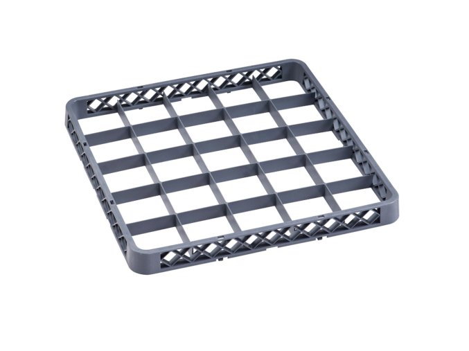 Nástavec pro koše na sklo, 500 x 500 x 45 mm, 25 segmentů, 90 x 90 mm