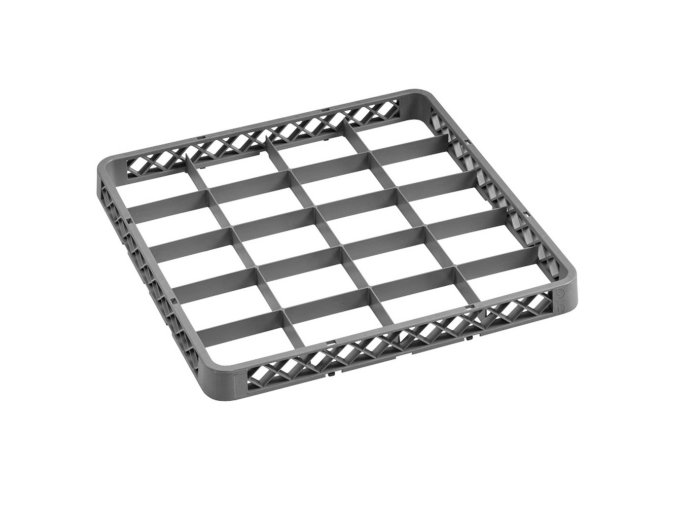 Nástavec pro koše na sklo, 500 x 500 x 45 mm, 20 segmentů, 90 x 110 mm