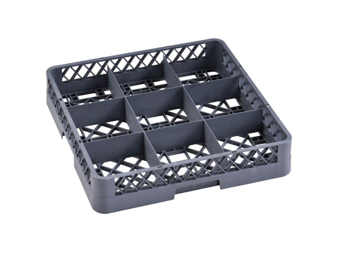 kos do mycky na sklo 500 x 500 x 100 mm 9 segmentu 150 x 150 mm 16665