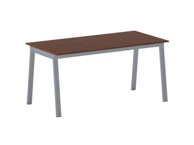 Jednací kancelářský stůl PRIMO BASIC, 160x80 cm, šedostříbrná podnož, třešeň