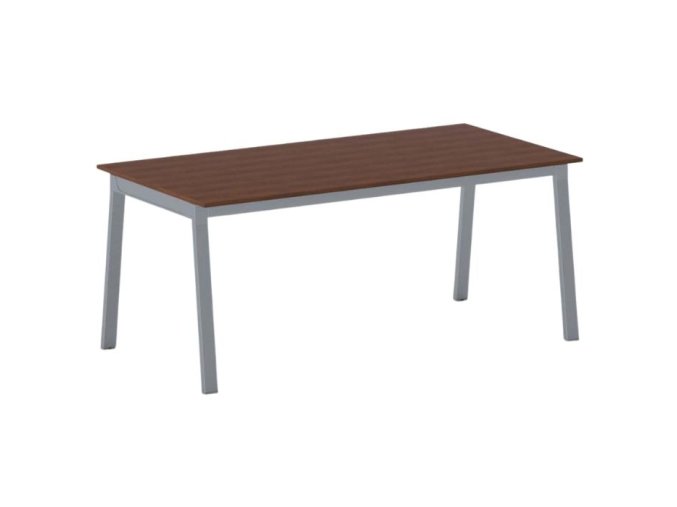 Jednací kancelářský stůl PRIMO BASIC, 180x90 cm, šedostříbrná podnož, třešeň