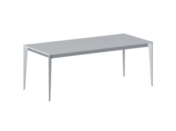 Kancelářský stůl PRIMO ACTION, šedostříbrná podnož, 2000 x 900 mm, šedá