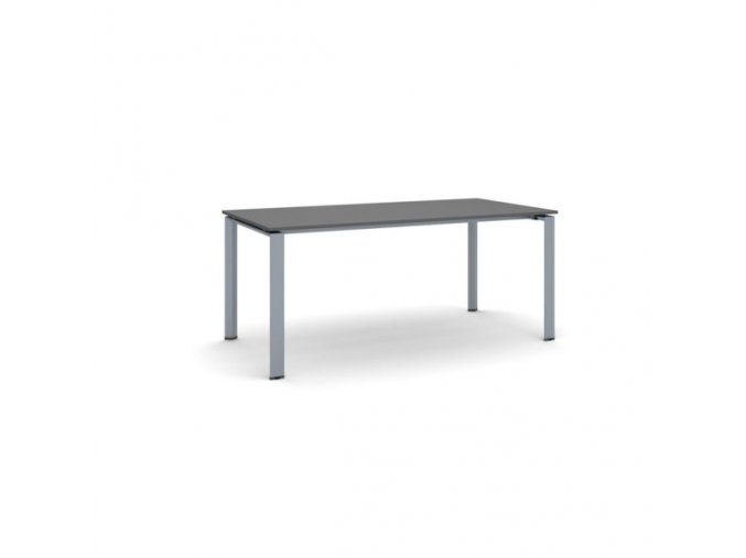 Jednací stůl INFINITY se šedostříbrnou podnoží 1800 x 900 x 750 mm, grafit