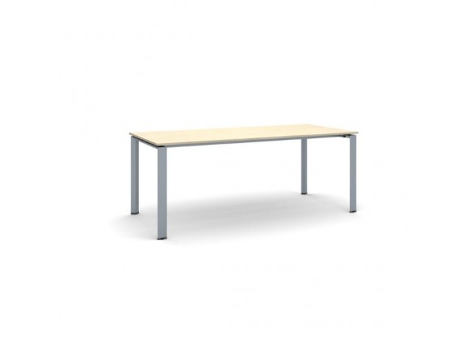 Jednací stůl INFINITY se šedostříbrnou podnoží 2000 x 900 x 750 mm, bříza